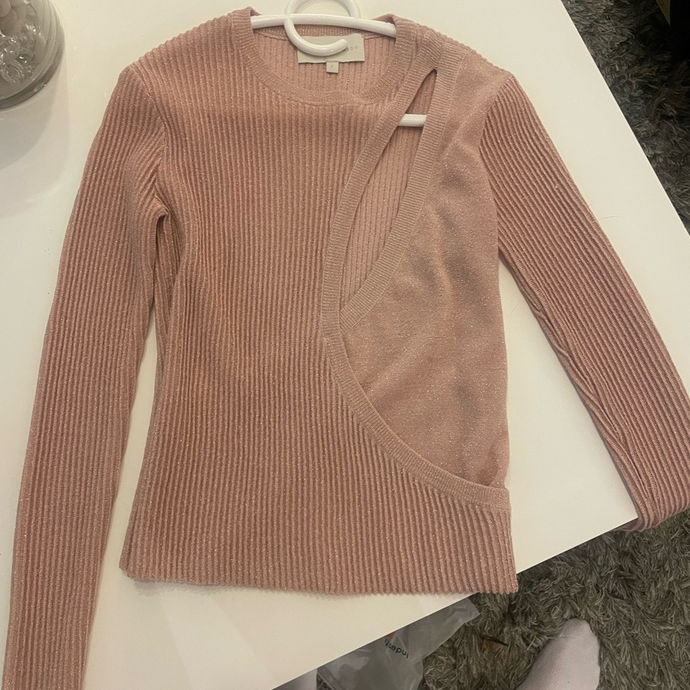Michele Mason pink shirt
